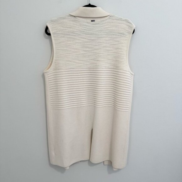 St. John Wool Blend Sleeveless Cardigan Sweater - Picture 6 of 8